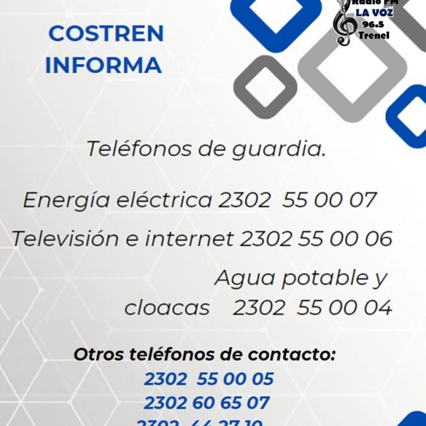 COSTREN - TELEFONOS DE GUARDIA 
