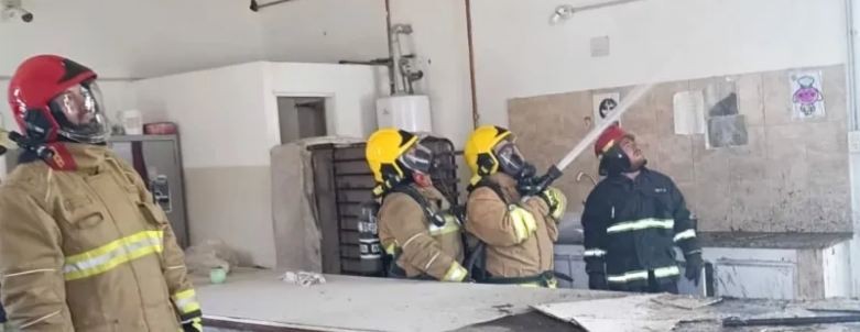 Incendio en la panadería municipal de Quehué