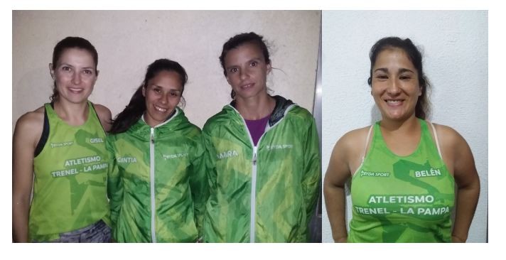 Maira Torrejon, Gisela Fanessi, Cintia Fernández y Belén Sepulveda cuatro de los numerosos atletas trenelenses que participarán en A PAMPA TRAVIESA 