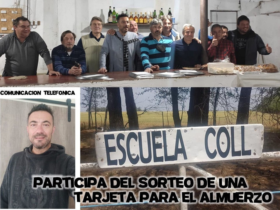 Nota con Pablo Cavallero - ALMUERZO DE LA AMISTAD  Ex Escuela rural Nº  189 de Coll 