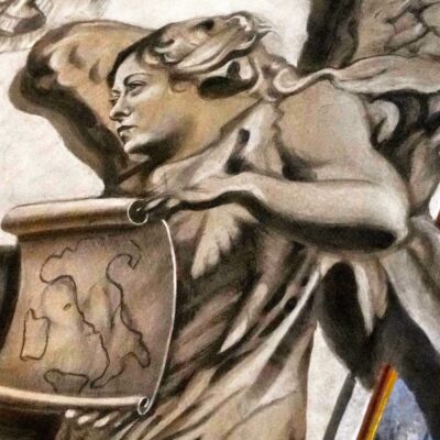 Borran la cara de Giorgia Meloni de un fresco eclesiástico por pedido del Vaticano